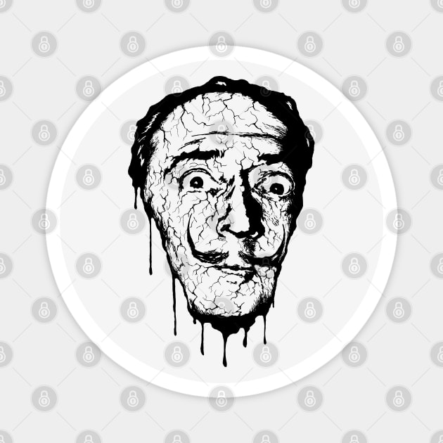 Salvador Dali Portrait Art Magnet by surmind